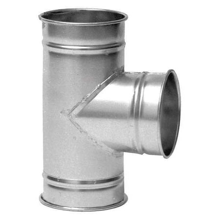 Nordfab 8040305000 - Round 10"dia 18"L 90 Degrees SS Tee Branch, 10 in Duct Dia, 304 Stainless Steel, 22 ga GA, 14 in W