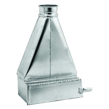 Nordfab 8010004064 - Round Duct Floor Sweep, 7 in Duct Dia, Galvanized Steel, 20 ga GA, 12 in W, 18" L, 6 in H