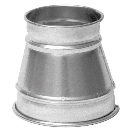 Nordfab 8040026113 - Round Duct Reducer, 16 in x 14 in Duct Dia, 304 Stainless Steel, 20 ga GA, 16 in W, 8" L, 16 in H