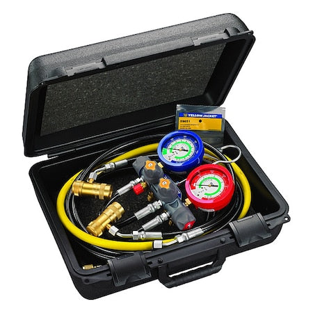 Yellow Jacket 45930 - Manifold Gauge Kit,6 ft L,3 1/8 in Gauge