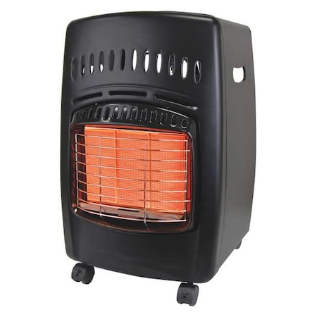 Dyna-Glo RA18LPDG - Portable Gas Floor Heater, Liquid Propane, Matchless Piezo, 6000 to 18,000 Btu H, 14 3/4 L