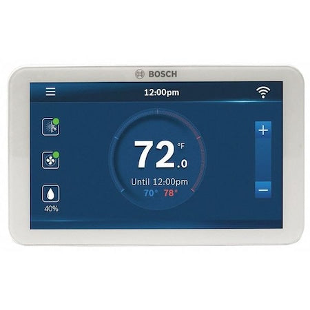 Bosch BCC100 - Wi Fi Thermostat, 7 Programs, 2 H, 2 C, Wall Mount, Hardwired, 24 VAC