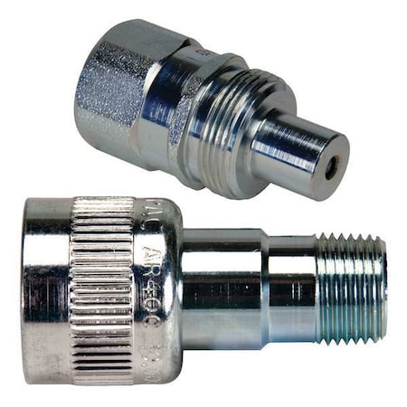 Enerpac A604 - Hydraulic Quick Connect Hose Coupling, Steel Body, Sleeve Lock, 3/8"-18 Thread Size, SPEE-D Series