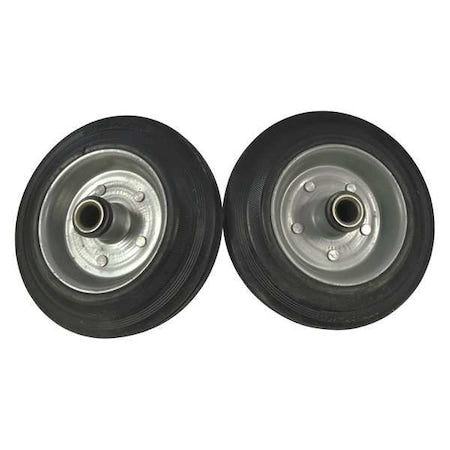 Dayton VEWHEELSODG - Wheel Kit, Black, Steel, 8 in H, PR