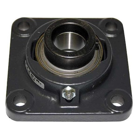 Timken VCJ 1 - 4 Holes, Square Housing, Flange Mount Bearing, Radial Ball, 1 in Dia, Cast Iron, Eccentric Locking Collar
