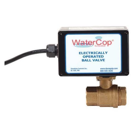 Watercop EHW26AJP01 - 1-1/4" FNPT Brass Electronic Ball Valve 2-Way