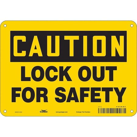 Condor 469K85 - Safety Sign, 7 in Height, 10 in Width, Aluminum, Vertical Rectangle, English, 469 K85