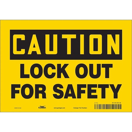 Condor 469K89 - Safety Sign, 7 in Height, 10 in Width, Vinyl, Vertical Rectangle, English, 469 K89