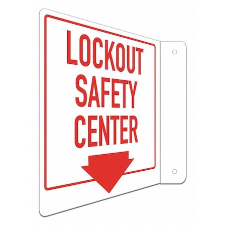 Lyle LCFL-0031-RA_8x8 - Safety Sign, 8 in Height, 8 in Width, Aluminum, L-Shape Projection, English