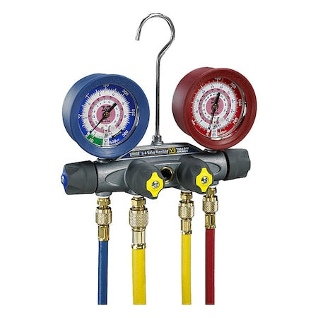 Yellow Jacket 46003 - Manifold Gauge Set,5 ft L,3 1/8 in Gauge