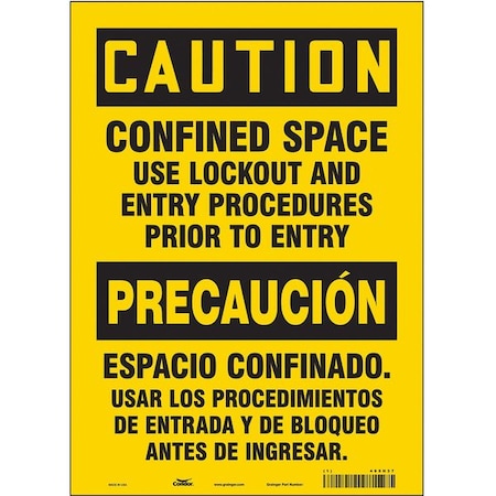 Condor 465H37 - Safety Sign,10" H,14" W,Vinyl, 465 H37