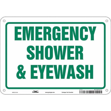 Condor 470Y07 - Emergency Shower & Eyewash, 10 in W x 7 in H, Vertical Rectangle, Aluminum, 470 Y07