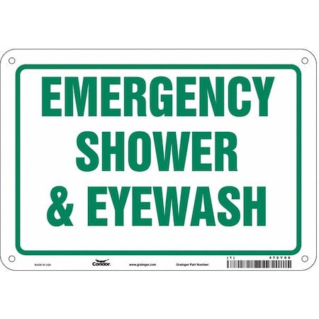 Condor 470Y09 - Emergency Shower & Eyewash, 10 in W x 7 in H, Vertical Rectangle, Polyethylene, 470 Y09