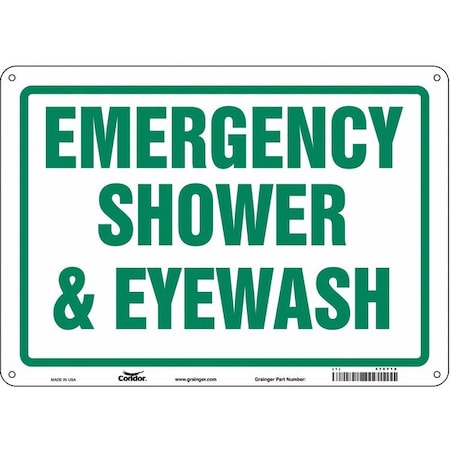 Condor 470Y10 - Emergency Shower & Eyewash, 14 in W x 10 in H, Horizontal Rectangle, Polyethylene, 470 Y10