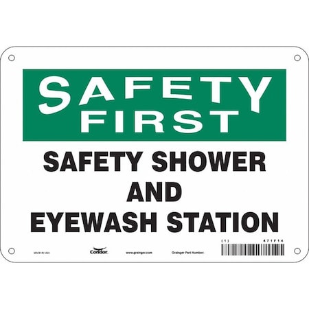 Condor 471F14 - Safety Sign, 7 in Height, 10 in Width, Polyethylene, Vertical Rectangle, English, 471 F14
