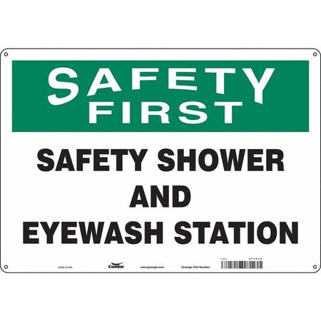 Condor 471F16 - Safety Sign, 14 in H, 20 in W, Polyethylene, English, 471 F16