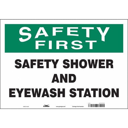 Condor 471F19 - Safety Sign, 14 in H, 20 in W, Vinyl, English, 471 F19