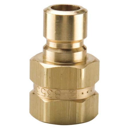 Parker BPN252F - Coupler Nipple,1/8-18,1/4 In. Body,Brass