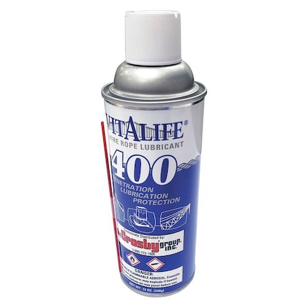 Crosby 1038946 - General Purpose Lubricant, 12 oz, Aerosol Spray Can, Mineral Oil Base, 350 Degrees F Max Op Temp, Amber, 400 Series