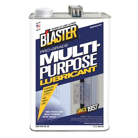 Blaster PB-50-128 - General Purpose Lubricant, 1 gal, Can, Petroleum Distillates Base, 120 Degrees F Max Op Temp, Colorless, PB-50 Series