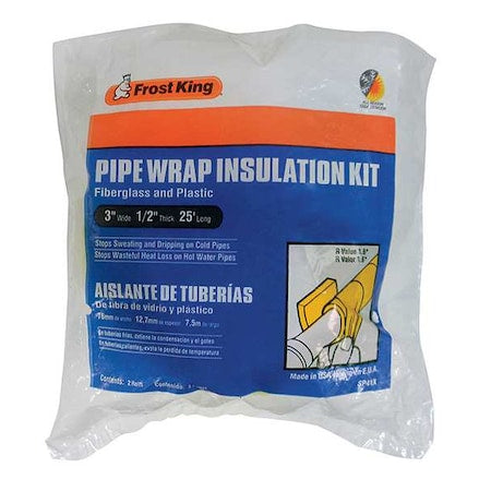 Frost King SP41X/12 - 3" x 25 ft. Fiberglass Pipe Insulation Wrap