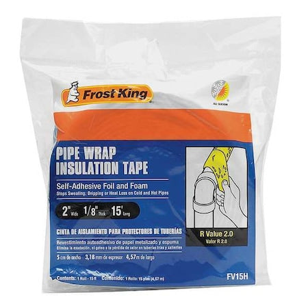 Frost King FV15H - 2" x 15 Ft. Foam & Foil Pipe Insulation Wrap