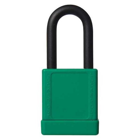 48JT24 - Lockout Padlock, Keyed Different, Aluminum, Green, 1 1/2 in Shackle Height, 1 9/16 in Body Width