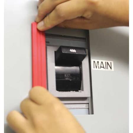 Condor 48KV15 - Circuit Breaker Lockout,Rail,1/4 in H,Red