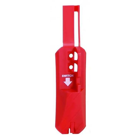 Condor 48KV18 - Wall Switch Cover, Red, Plastic, 2 Max. No. of Padlocks, 9/32 in Max. Shackle Dia.