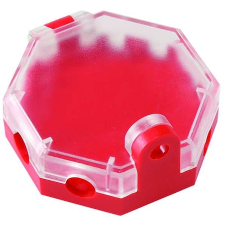 Condor 48KV19 - Pneumatic Lockout, Red, Polycarbonate, 1 Max. No. of Padlocks, 9/32 in Max. Shackle Dia.