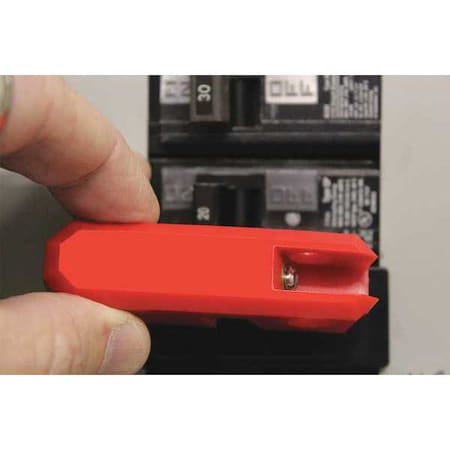 Condor 48KV26 - Circuit Breaker Lockout,3/4 in. H,Red
