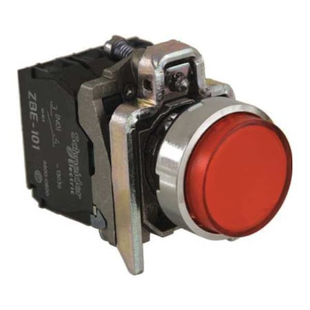 Schneider Electric XB4BW14B5 - Illuminated Push Button, 22 mm, 1 NO/1 NC, Red