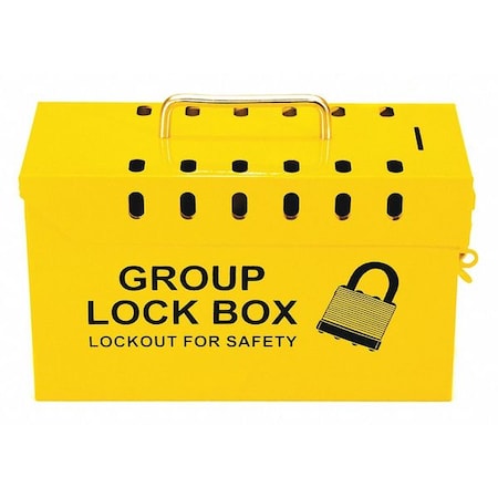Zing 7299Y-UN - Group Lockout Box,Yellow,10 in. W