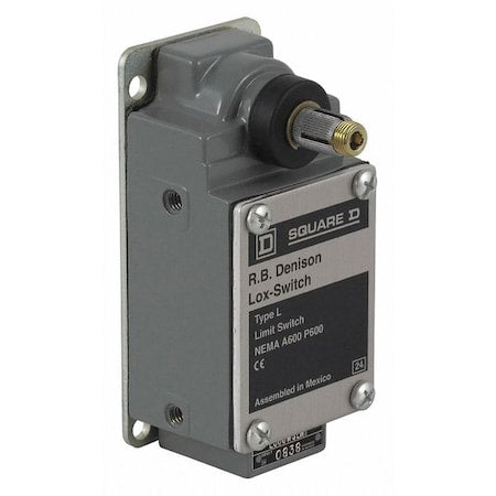 Telemecanique Sensors L300WS2M2 - Severe Duty Limit Switch, No Lever, Rotary, Form Zb, 12 A at 600 V AC, Actuator Location: Side