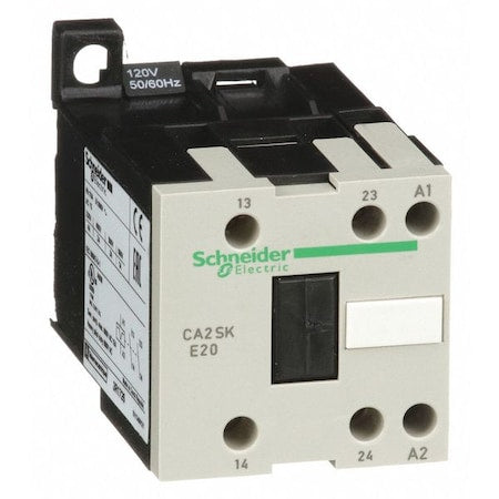 Schneider Electric CA2SKE20G7 - IEC Control Relay, 2 NO, 120 V AC, 10 A
