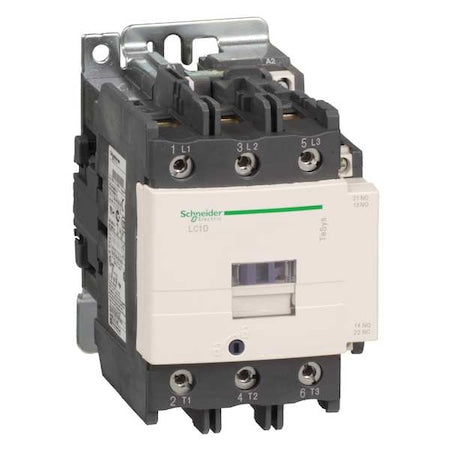 Schneider Electric LC1D95G7 - IEC Magnetic Contactor, 1 NC/1 NO, 120 V AC, 3 P, Non-Reversing, Screw Clamp