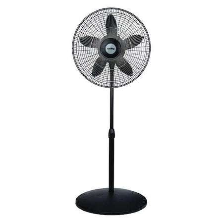 Air King 9118 - 18" Blade Dia Pedestal Fan, Oscillating, 3 Speeds, 120 VAC, Black