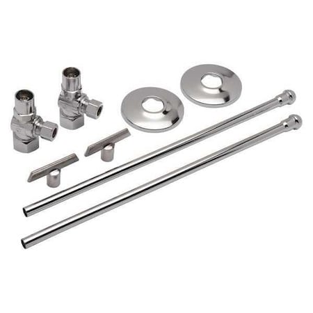 Zurn Z8802-XL-LRLKQ-PC - Water Supply Stop,Brass,1/4-Turn,1/2"