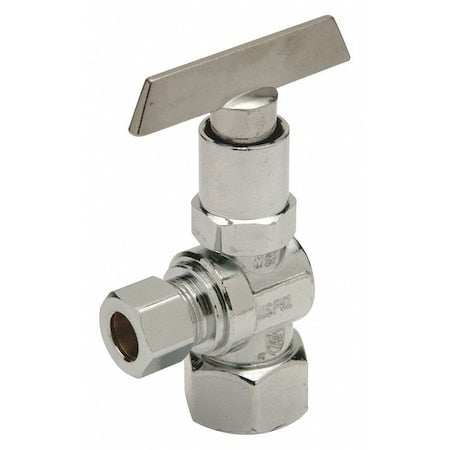Zurn Z8802-XL-LK-PC - Water Supply Stop,Brass,1/4-Turn,1/2"