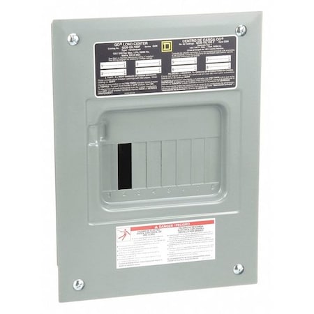 Square D QO816L100F - Load Center, QO, 8 Spaces, 100 A, 120/240 V AC, Main Lug, 1 Phase