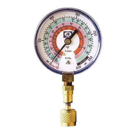 Jb Industries QC-G820 - Test Gauge,Blue,For R-22, R-404 A, R-410 A