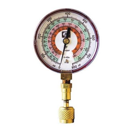 Jb Industries QC-G825 - Test Gauge,Red,For R-22, R-404 A, R-410 A