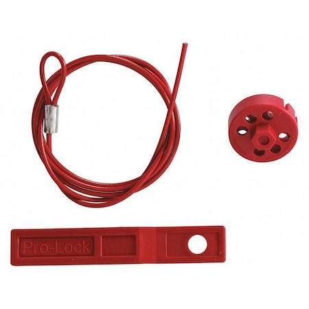 Brady 122250 - Cable Lockout,Red,5 ft. L Cable
