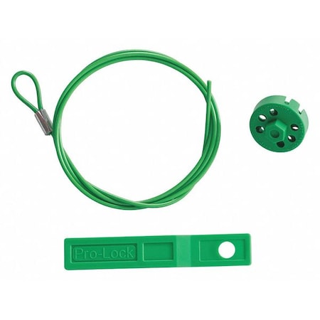 Brady 122252 - Cable Lockout,Green,5 ft. L Cable