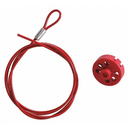Brady 122253 - Cable Lockout,Red,5 ft. L Cable