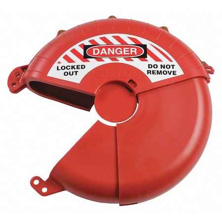 Brady 148647 - Gate Valve Lockout,Red,Plastic,3-1/2" H