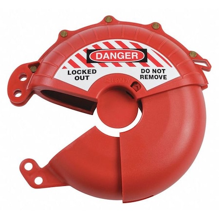 Brady 148648 - Gate Valve Lockout,Red,Plastic,3" H