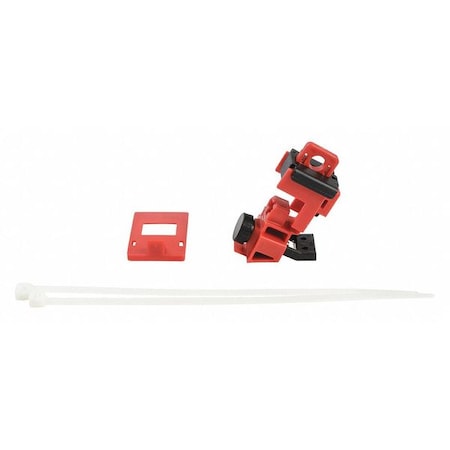 Brady 148690 - Single Pole Breaker Lockout, Circuit Breaker with Standard Nylon Cable Ties, 120/277 V AC, 1 Poles