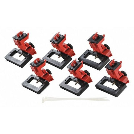 Brady 148691 - Oversized Breaker Lockout, Circuit Breaker with Standard Nylon Cable Ties, 480/600 V AC, 1 Poles