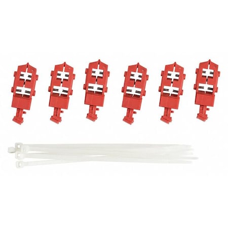 Brady 148693 - Circuit Breaker Lockout Rail, Circuit Breaker with Standard Nylon Cable Ties, 120 V AC, 1 Poles
